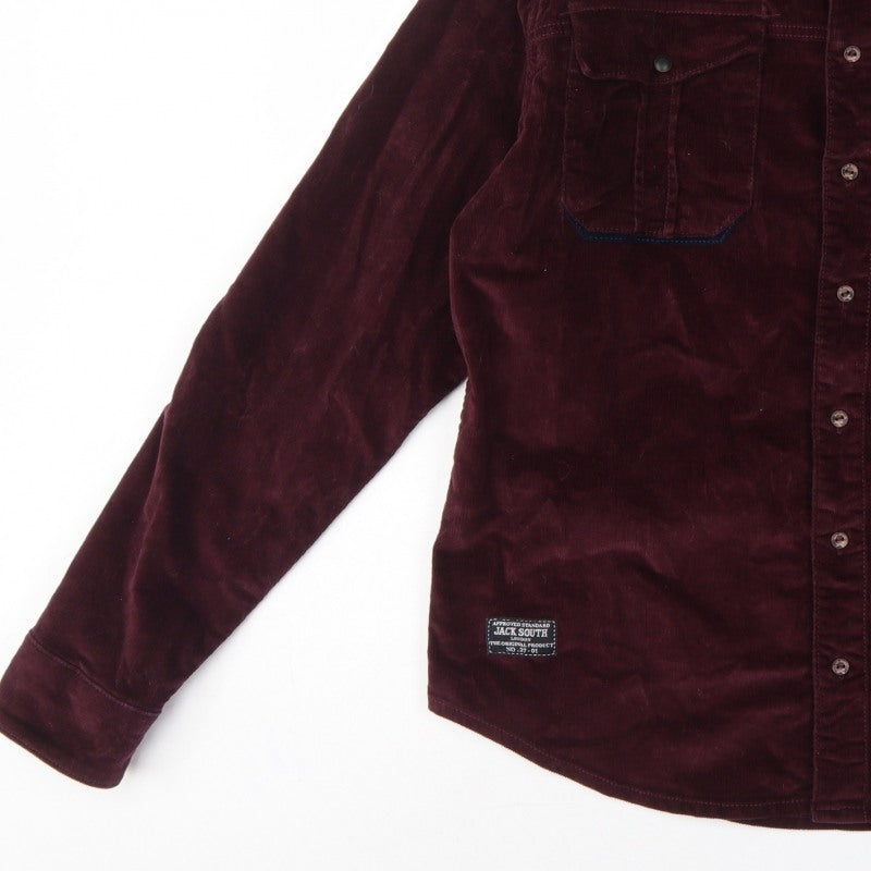 Additional view of Jack South Men’s Red L Corduroy Western Button-Up Shirt