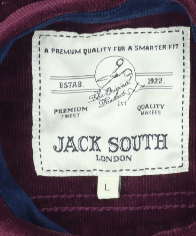 Additional view of Jack South Men’s Red L Corduroy Western Button-Up Shirt
