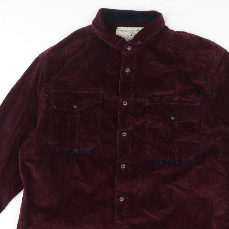 Additional view of Jack South Men’s Red L Corduroy Western Button-Up Shirt