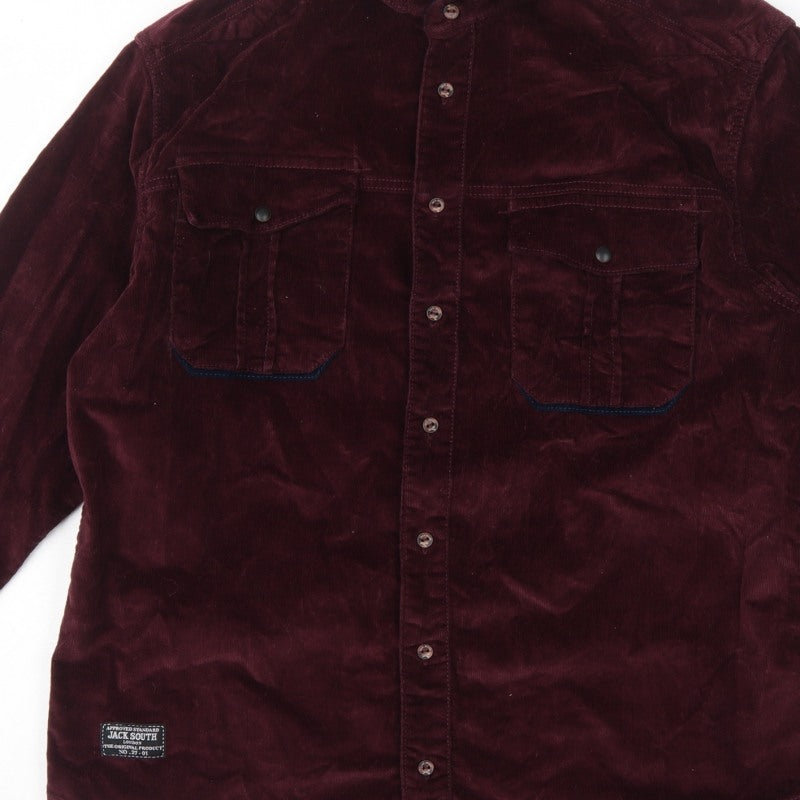 Additional view of Jack South Men’s Red L Corduroy Western Button-Up Shirt