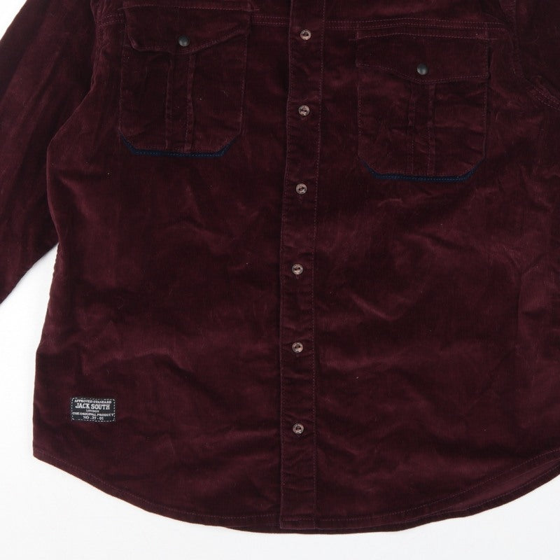 Additional view of Jack South Men’s Red L Corduroy Western Button-Up Shirt