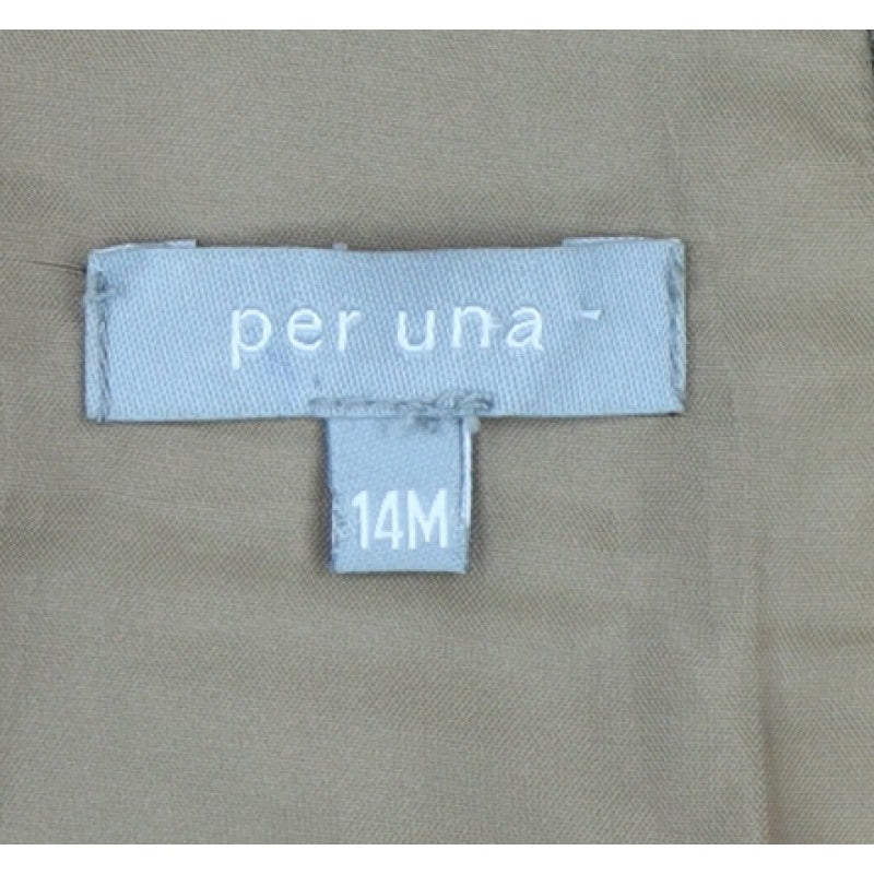 Per Una Women Brown UK 14 Herringbone Midi A-Line Lined Skirt