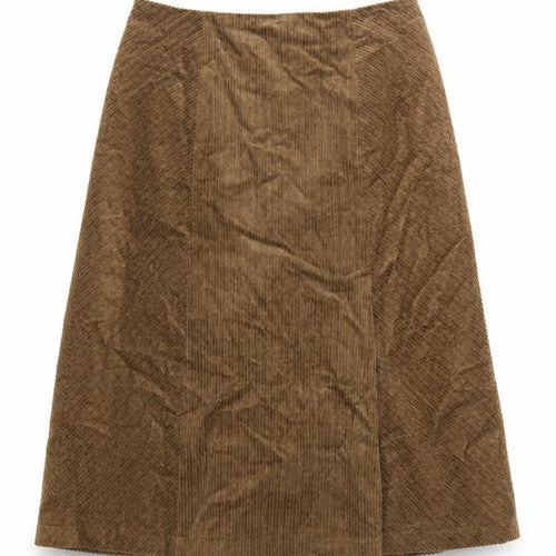 Per Una Women Brown UK 14 Herringbone Midi A-Line Lined Skirt
