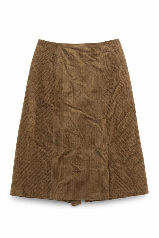 Per Una Women Brown UK 14 Herringbone Midi A-Line Lined Skirt