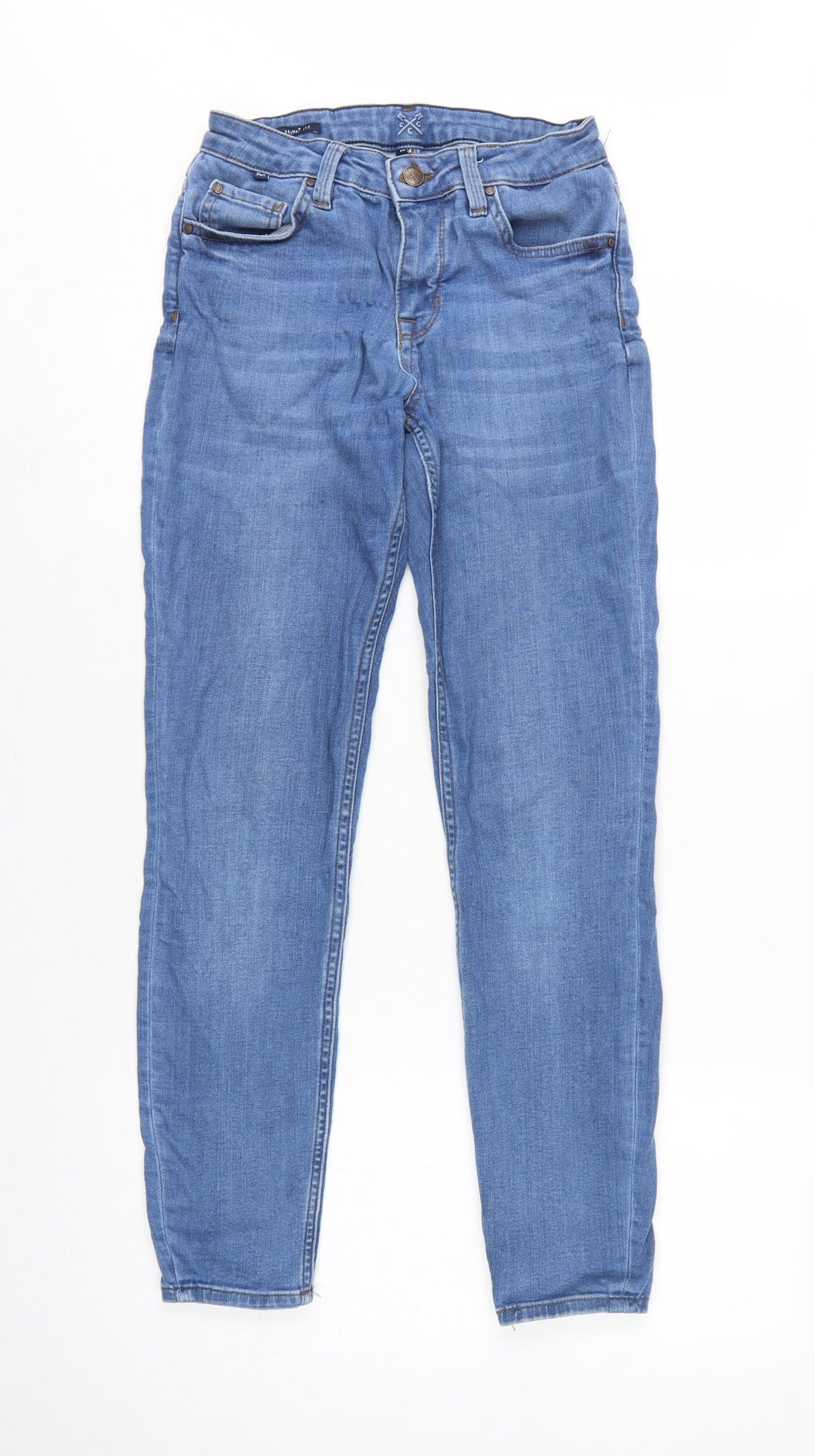 Crew Clothing Company Women’s Blue Skinny Jeans UK 8S Stretch Denim