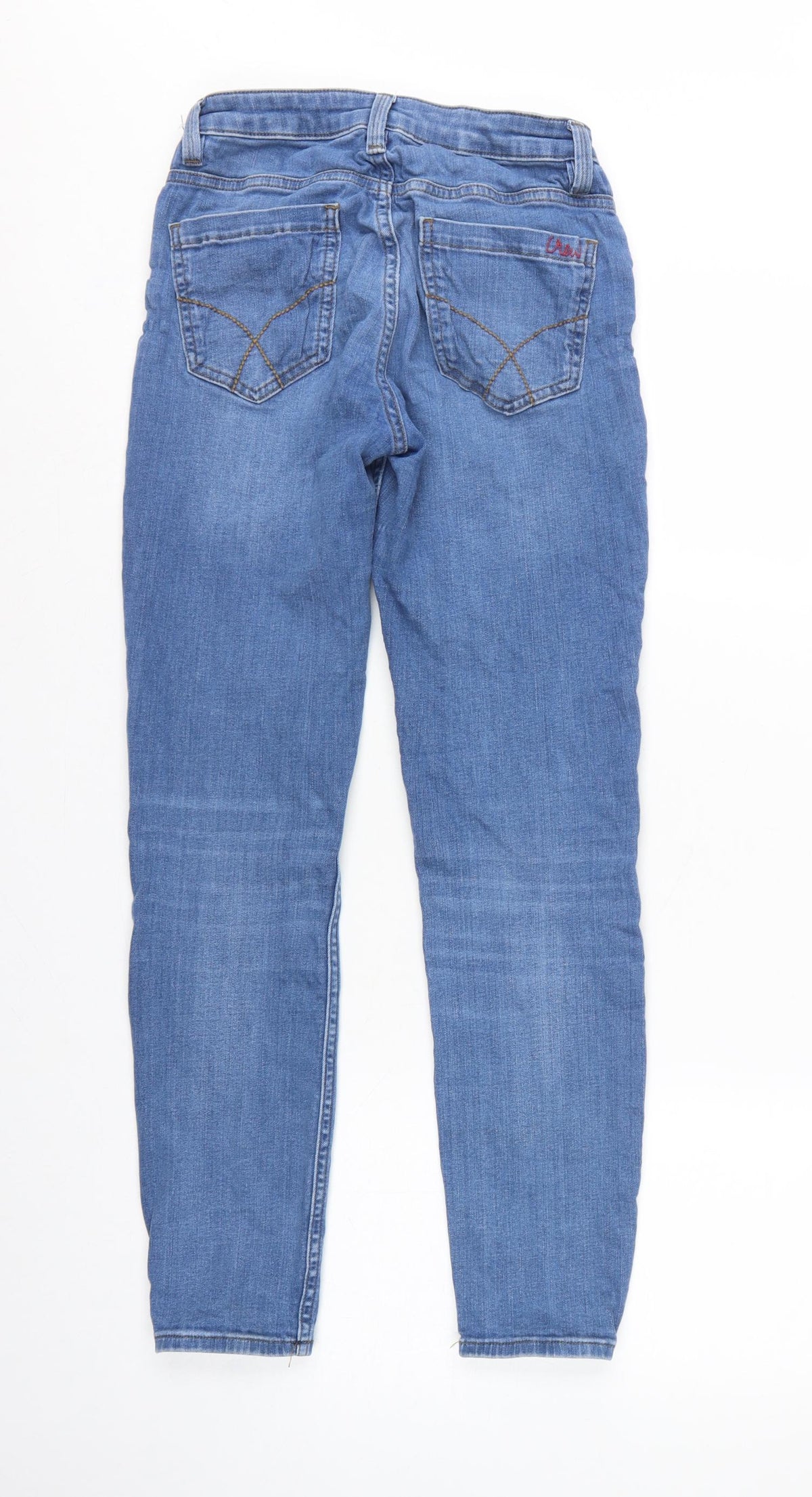 Crew Clothing Company Women’s Blue Skinny Jeans UK 8S Stretch Denim