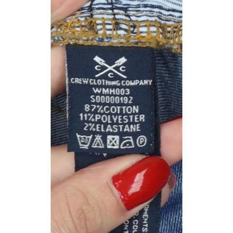 Crew Clothing Company Women’s Blue Skinny Jeans UK 8S Stretch Denim