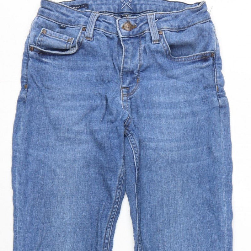 Crew Clothing Company Women’s Blue Skinny Jeans UK 8S Stretch Denim
