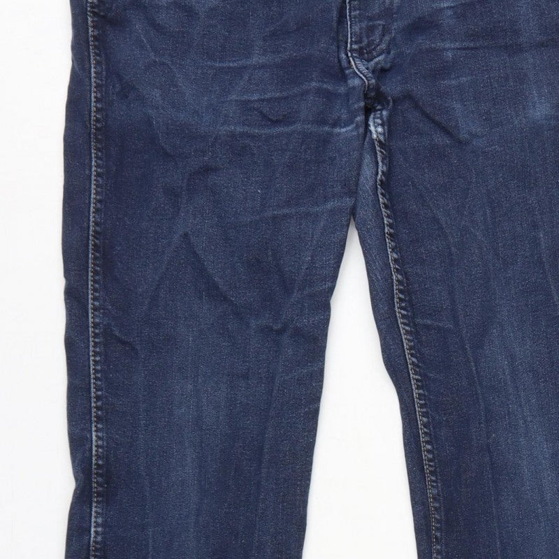 Wrangler Men’s Blue W34 L32 Regular Fit Straight Denim Jeans