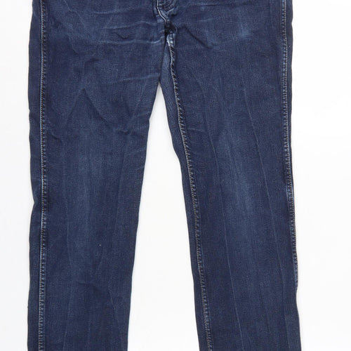 Wrangler Men’s Blue W34 L32 Regular Fit Straight Denim Jeans