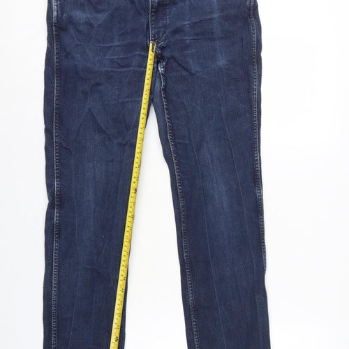 Wrangler Men’s Blue W34 L32 Regular Fit Straight Denim Jeans
