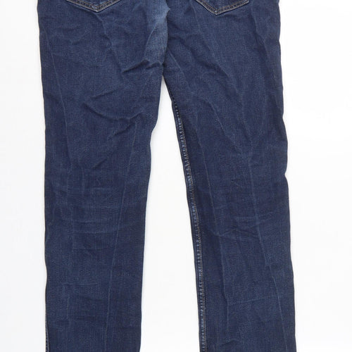 Wrangler Men’s Blue W34 L32 Regular Fit Straight Denim Jeans