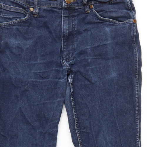 Wrangler Men’s Blue W34 L32 Regular Fit Straight Denim Jeans