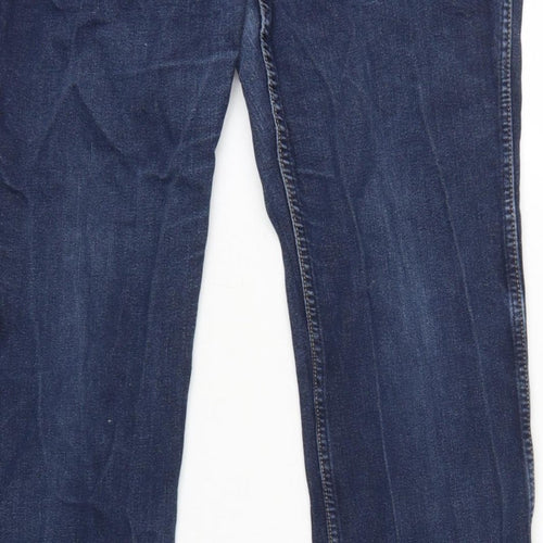 Wrangler Men’s Blue W34 L32 Regular Fit Straight Denim Jeans