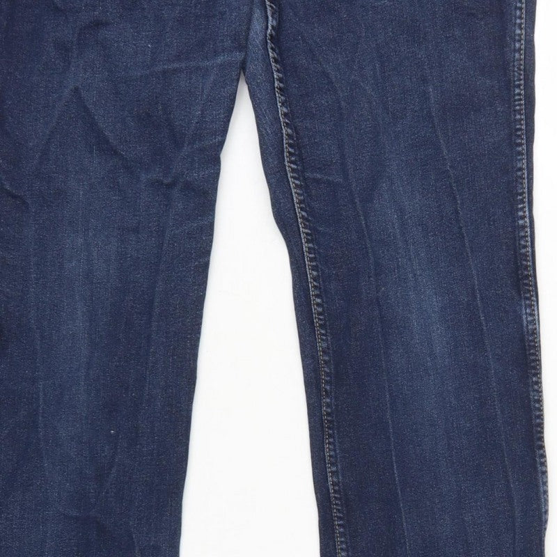 Wrangler Men’s Blue W34 L32 Regular Fit Straight Denim Jeans