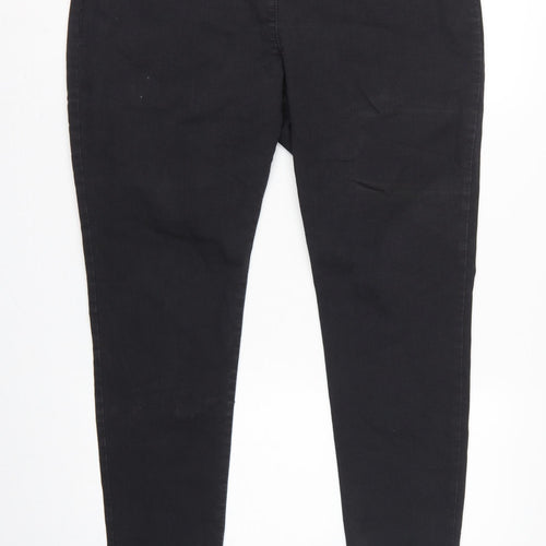 Marks & Spencer Women Black UK 18 Short High Rise Slim Jeggings