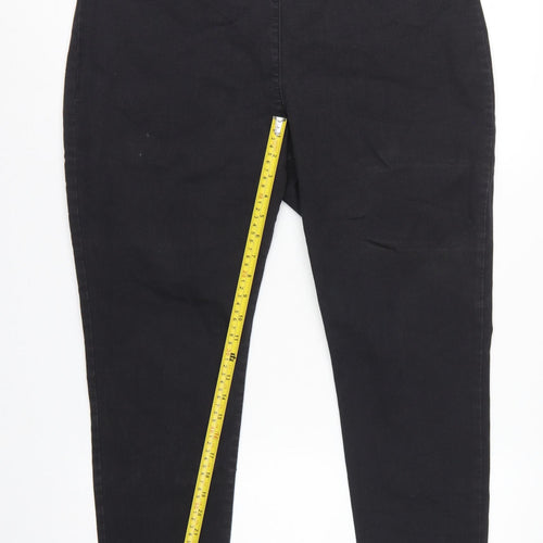 Marks & Spencer Women Black UK 18 Short High Rise Slim Jeggings