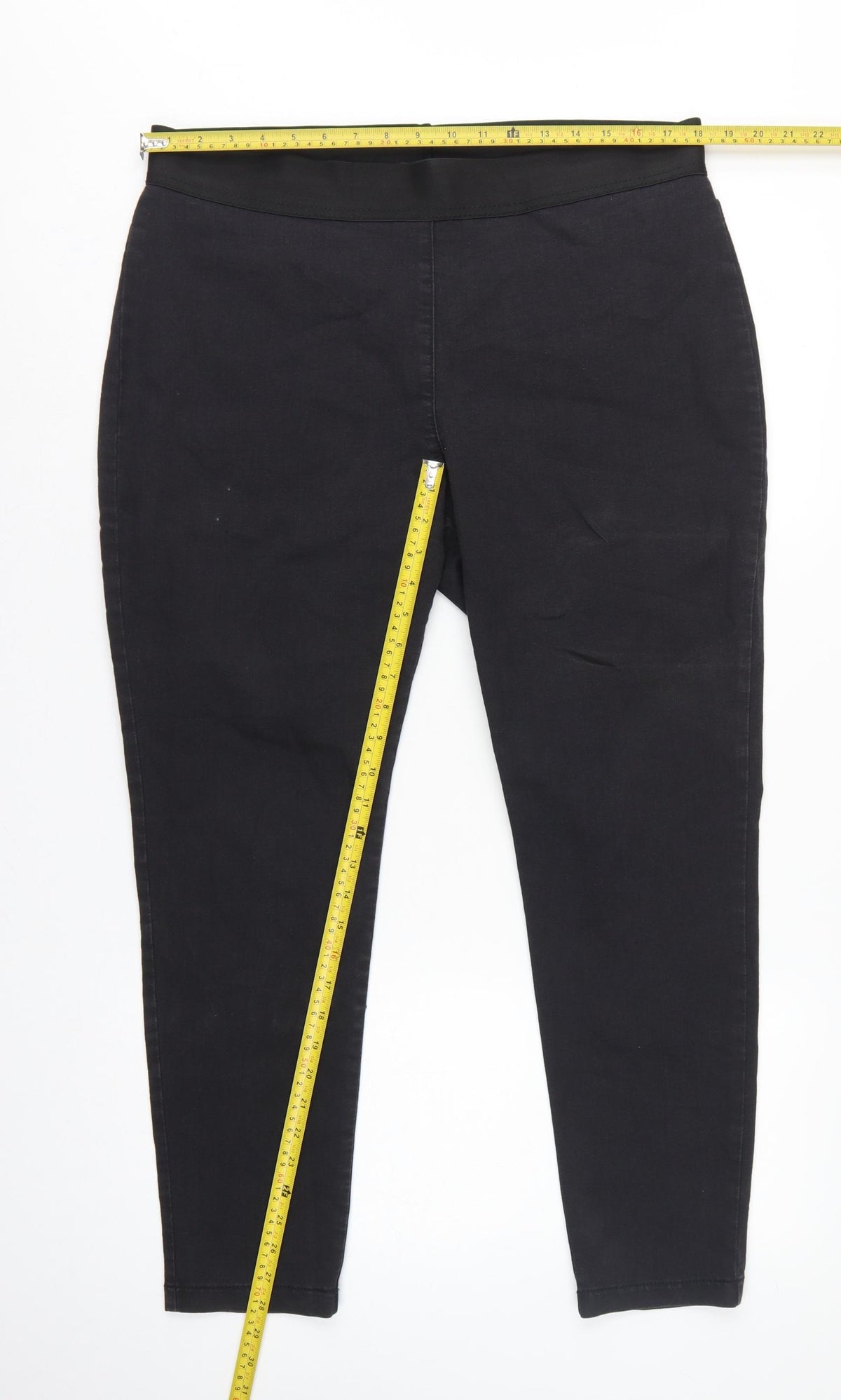 Marks & Spencer Women Black UK 18 Short High Rise Slim Jeggings