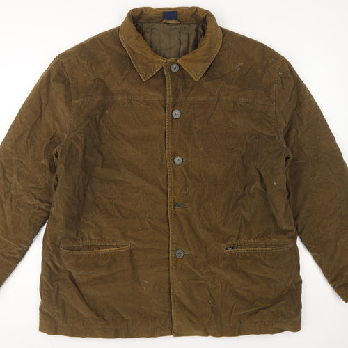 Cotton Traders Men's Brown XL Corduroy Lined Basic Jacket