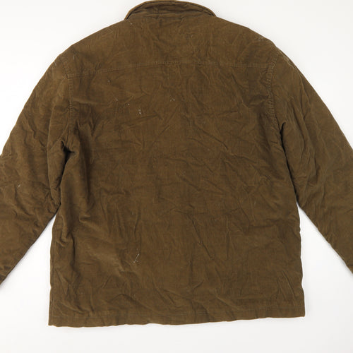 Cotton Traders Men's Brown XL Corduroy Lined Basic Jacket