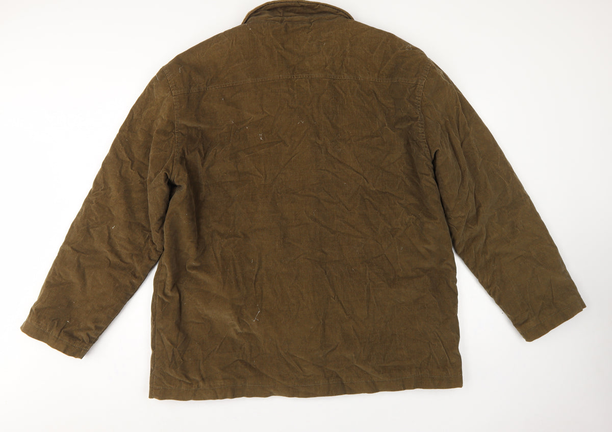 Cotton Traders Men's Brown XL Corduroy Lined Basic Jacket