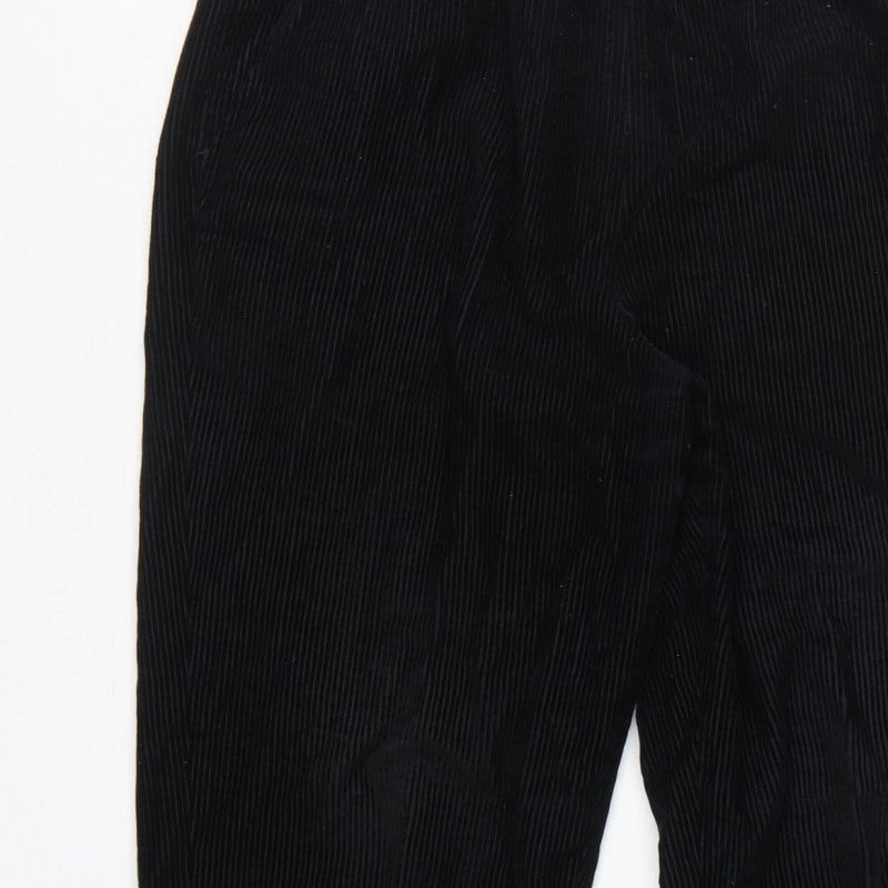 Orvis Women’s Black Size 12 Cotton Corduroy Elastic Waist Tapered Trousers