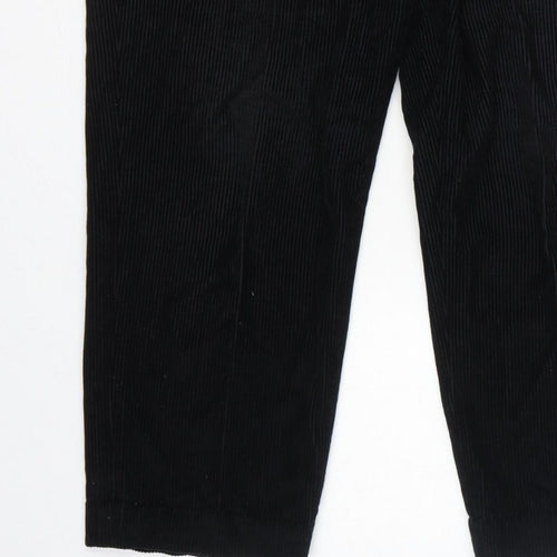 Orvis Women’s Black Size 12 Cotton Corduroy Elastic Waist Tapered Trousers