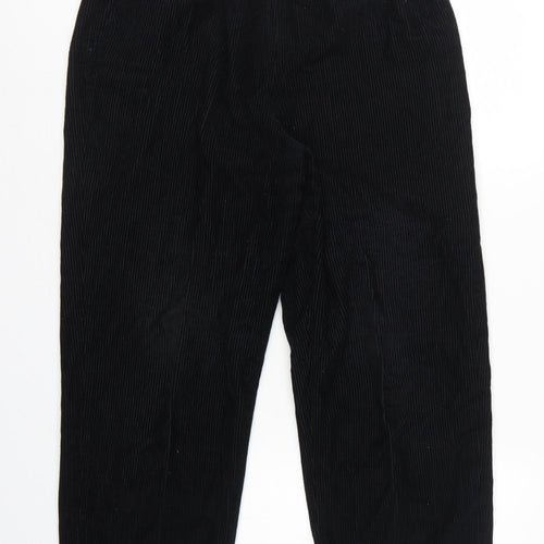 Orvis Women’s Black Size 12 Cotton Corduroy Elastic Waist Tapered Trousers
