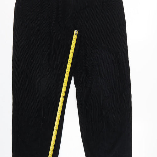 Orvis Women’s Black Size 12 Cotton Corduroy Elastic Waist Tapered Trousers
