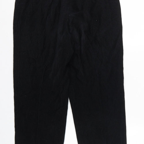 Orvis Women’s Black Size 12 Cotton Corduroy Elastic Waist Tapered Trousers