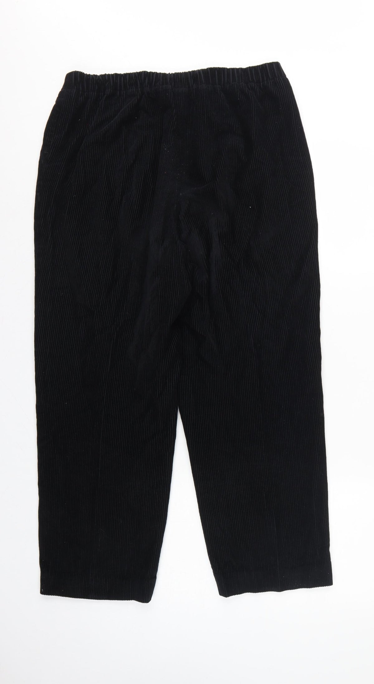Orvis Women’s Black Size 12 Cotton Corduroy Elastic Waist Tapered Trousers