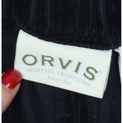 Orvis Women’s Black Size 12 Cotton Corduroy Elastic Waist Tapered Trousers