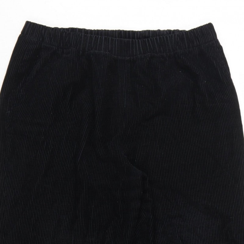 Orvis Women’s Black Size 12 Cotton Corduroy Elastic Waist Tapered Trousers