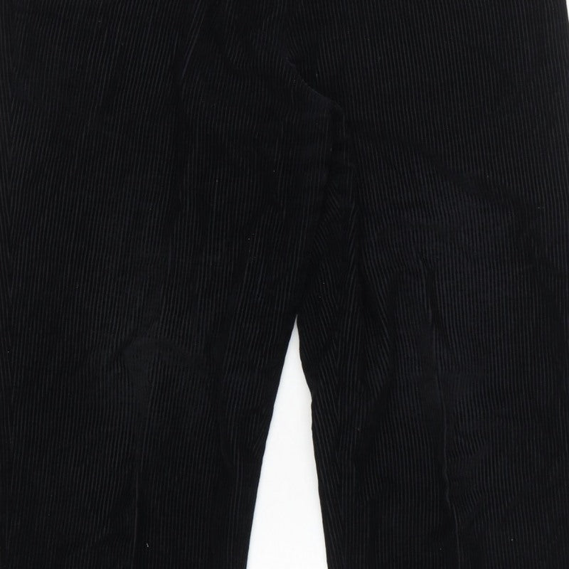 Orvis Women’s Black Size 12 Cotton Corduroy Elastic Waist Tapered Trousers