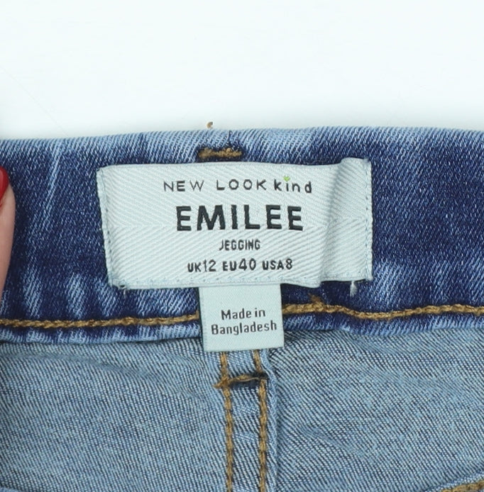 New Look Emilee Women’s Blue UK 12 Skinny Stretch Denim Jeggings