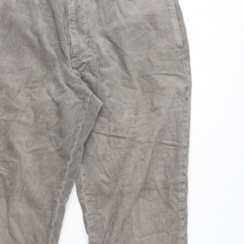 Uniqlo Men's Grey Corduroy Chino Trousers M 30in Regular Tapered