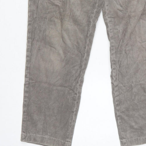 Uniqlo Men's Grey Corduroy Chino Trousers M 30in Regular Tapered