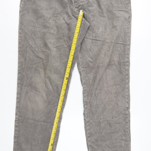 Uniqlo Men's Grey Corduroy Chino Trousers M 30in Regular Tapered