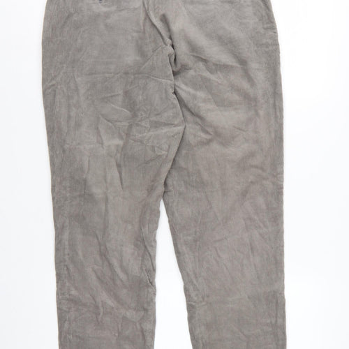 Uniqlo Men's Grey Corduroy Chino Trousers M 30in Regular Tapered