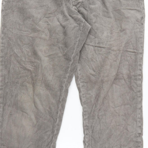 Uniqlo Men's Grey Corduroy Chino Trousers M 30in Regular Tapered