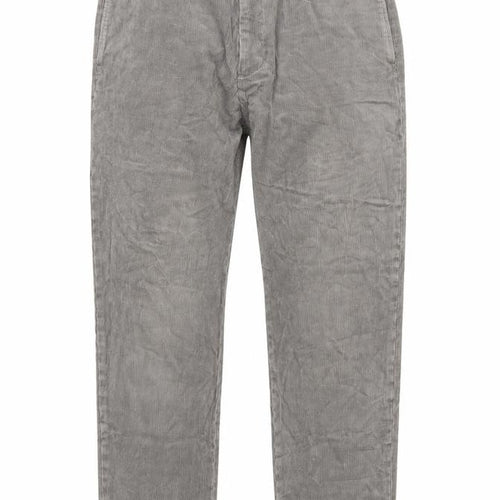 Uniqlo Men's Grey Corduroy Chino Trousers M 30in Regular Tapered