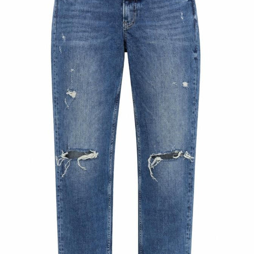 H&M Women Blue UK 8 Boyfriend Distressed Girlfriend Fit Jeans
