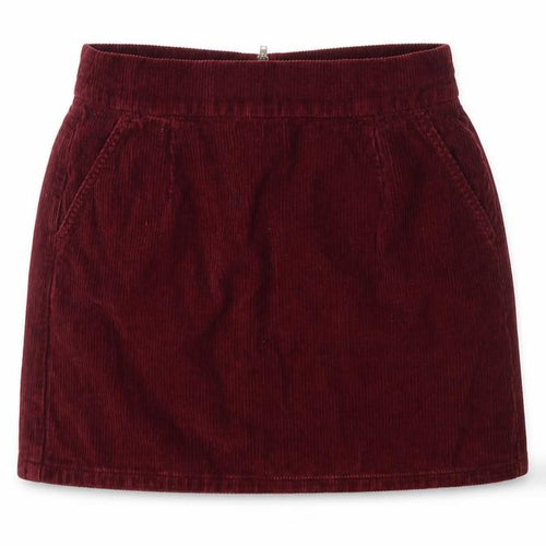 Topshop Moto Women Red Corduroy High Rise Mini Pencil Skirt UK 10