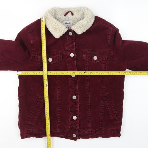 Denim Co. Women’s Red Corduroy Sherpa Collar Jacket UK 10