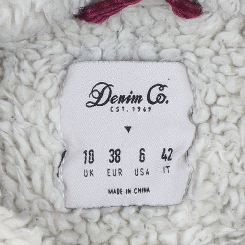 Denim Co. Women’s Red Corduroy Sherpa Collar Jacket UK 10
