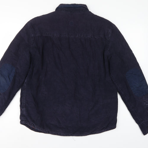 Fat Face Men's Blue M Corduroy Lined Basic Jacket Button-Up