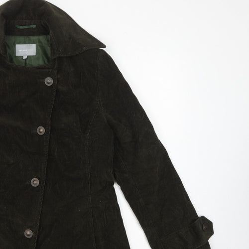 Per Una Women’s Brown UK 14 Corduroy Mid-Length Button Coat