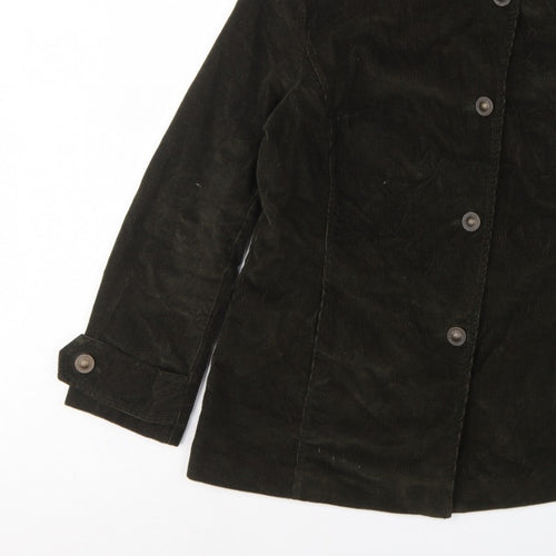 Per Una Women’s Brown UK 14 Corduroy Mid-Length Button Coat