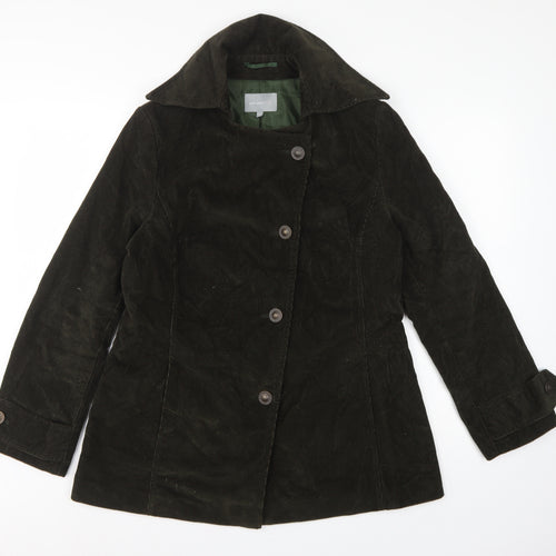 Per Una Women’s Brown UK 14 Corduroy Mid-Length Button Coat