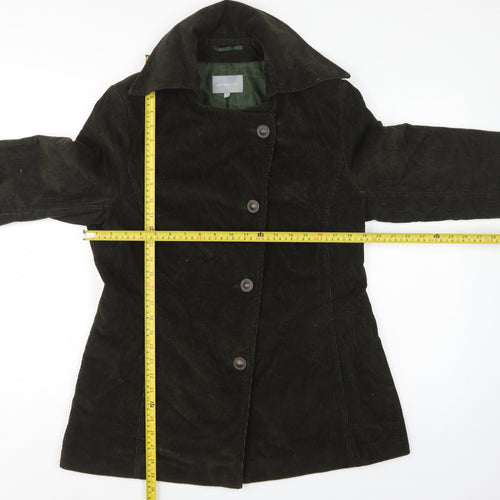 Per Una Women’s Brown UK 14 Corduroy Mid-Length Button Coat